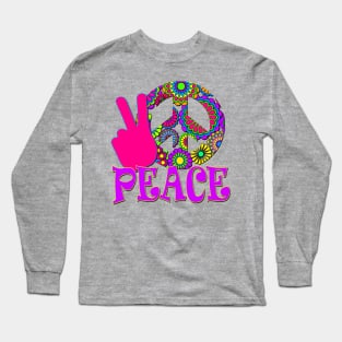 Hippie Peace Sign Long Sleeve T-Shirt